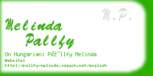 melinda pallfy business card